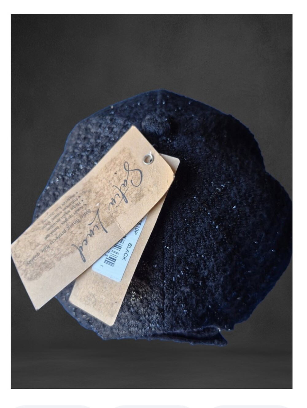 Steve Madden "Official" Baseball Cap, Tweed in Black. - Picture 6 of 9